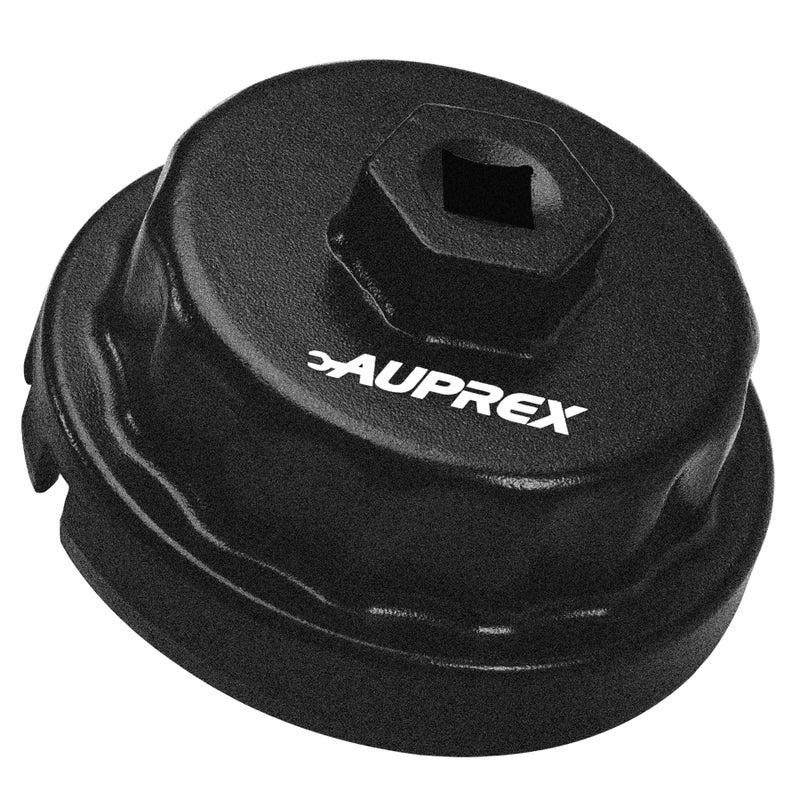AUPREX Aluminum Oil Filter Wrench for Toyota Camry  Lexus  Tundra  4Runner  Highlander  RAV4 and More  64mm 14 Flutes  Black - Image 1